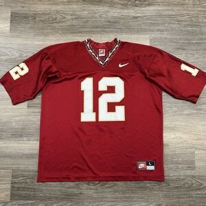 Vintage Nike Florida State Seminoles Football Jersey Men's Large Red #12 90s